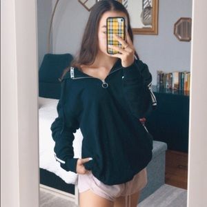 Victoria's Secret PINK black quarter zip hoodie